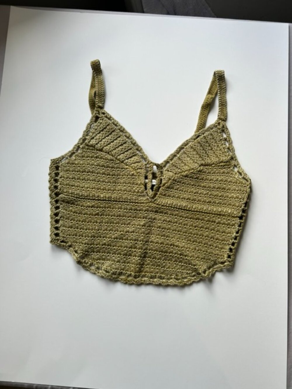 American Eagle Crochet Crop Top Boho Festival Cami Small S
